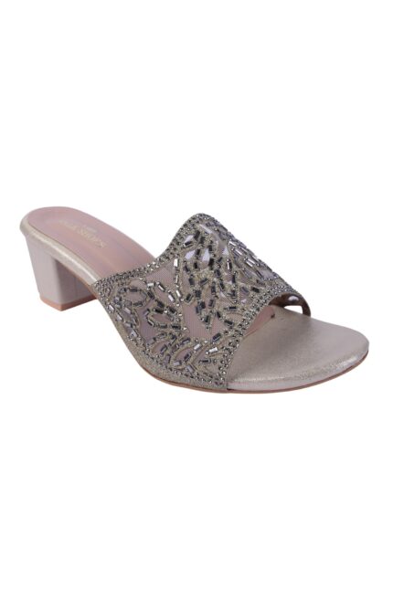 Elegant Embellished Block Heel Sandals