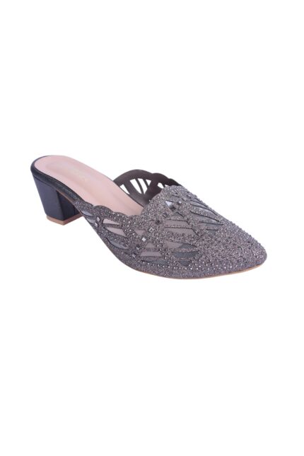 Sparkling Cut-Out Mule Heels