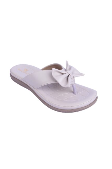 Elegant Bow-Accent Thong Sandals – Walk Shoes