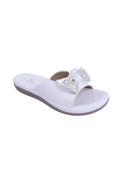 Elegant White Comfort Slides
